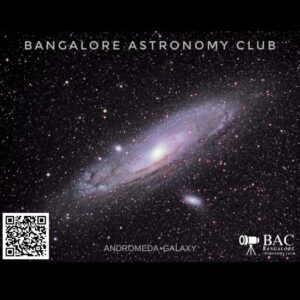 Fridge Magnet - Andromeda Galaxy with BAC Logo